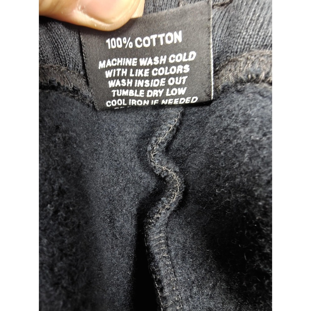 SNOH Pants Mens 2XL Black Heavyweight Fleece Joggers Graphic Colorblock USA - Picture 7 of 12